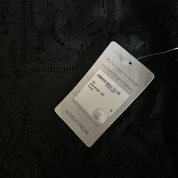 ASTR The Label | Lattice Inset Lace Adjustable Spaghetti Strap Dress | L - Picture 4 of 5